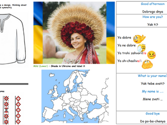 Year 3 Geography & Culture: Ukraine Lesson Pack (Maps, Language & Pattern Design)
