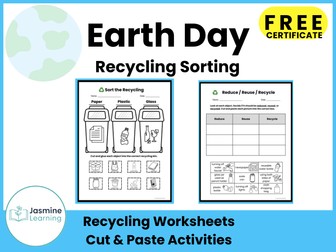 Earth Day Recycling Sorting Activities