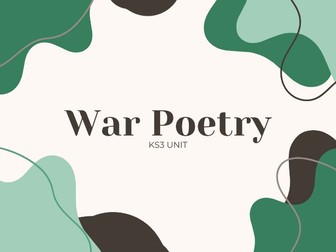 KS3 War Poetry Unit