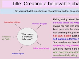 Creating a believable character (English creative writing)