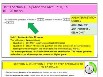 'Of Mice and Men' GCSE Exam Practice