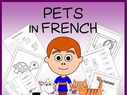 French Pets Vocabulary Sheets, Printables, Matching & Bingo Games