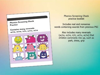 Phonics Screening Check practice booklet