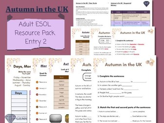 Autumn in the UK - Adult ESOL Entry 2 Workbook