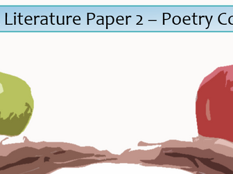 AQA Poetry Comparison - Poppies/Kamikaze/The Emigree - Conflict Cluster - Literature Paper 2