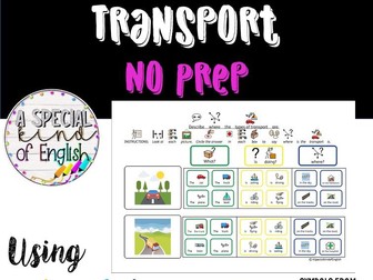 Describing transport NO PREP - using colourful semantics