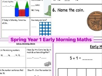 Spring Year 1 Early Morning Maths