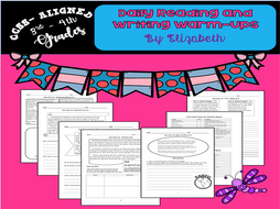 Daily Reading and Writing Warm-Ups CCSS-Aligned for 3rd through 5th Grade