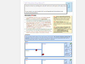 Various adaptable English and Film Studies 'essay planner' templates