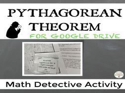 Pythagorean Theorem and Converse Math Detective for Google Drive