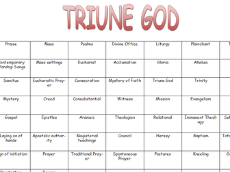 AQA RE Spec B - Catholic Christianity - Triune God Sheet