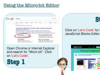 Using the MicroBit Editor Instruction Sheet