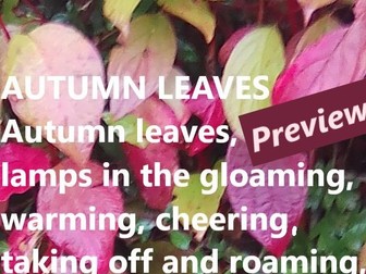 Autumn Leaves Poem