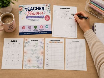Printable Teacher Planner Bundle Lesson