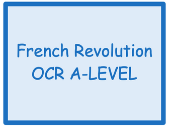 Causes of the French Revolution of 1789 OCR Alevel