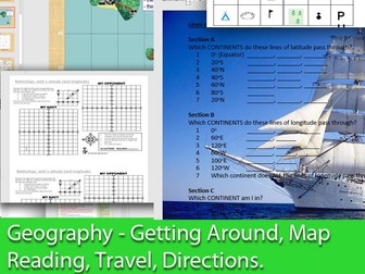 KS3 & GCSE OCR, AQA Geography - Map Reading, Longitude and Latitude And Travel