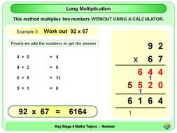 Long Multiplication - Traditional Method KS4 | Teaching Resources