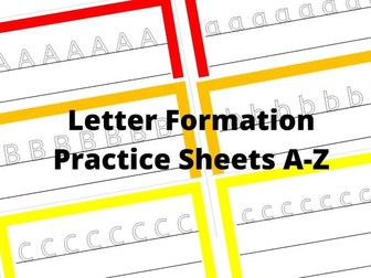 Letter Formation Practice A-Z Upper and Lowercase