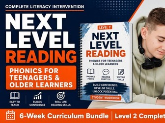 FREE WEEK 1 : TEENAGE PHONICS KS3 & KS4 LEVEL 2 INTERVENTION