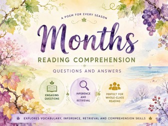 Months (Poem) - Comprehension - KS1