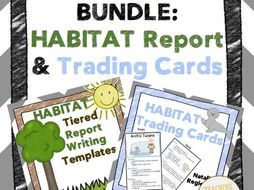 Habitat Report Writing and Trading Cards Bundle