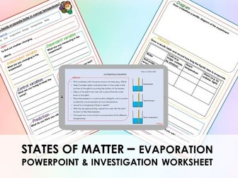Evaporation - States of Matter - KS2 - Year 4 - Science