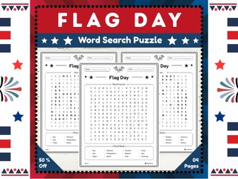 Flag Day Word Search Puzzle : No Prep Worksheet to Celebrate Flag Day