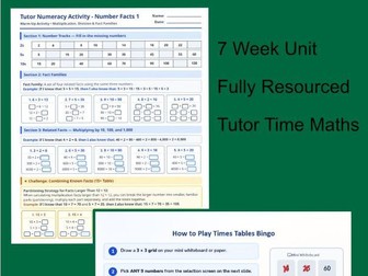 Tutor Time Numeracy - Term 1 - Times Table Facts