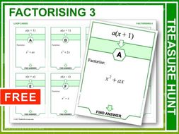 Factorising 3 (Treasure Hunt)