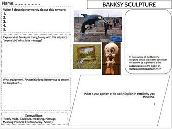Artist Annotation Planning Sheet BANKSY
