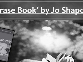 Phrase Book by Jo Shapcott - OCR