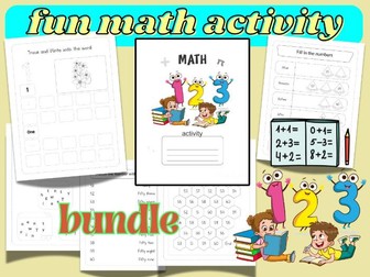 Fun with Numbers, Math Workbook for Kids