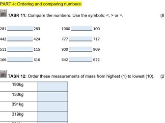 Read, write, order and compare numbers E3.1