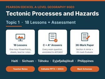 Tectonic Hazards: 18 Edexcel A-level Lessons