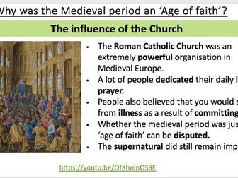 Age of faith lesson - GCSE Medicine