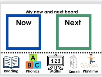 Pastel Now & Next Board with Visual Timetable Cards (SEN / EYFS)