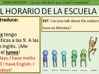 Year 7 Spanish - School and Subjects PPT