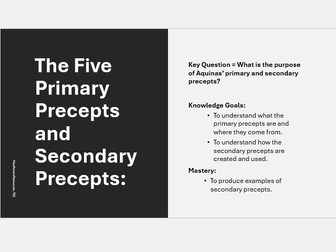 The Primary and Secondary Precepts Lesson