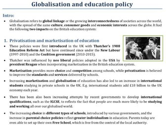 Globalisation and education policy – sociology