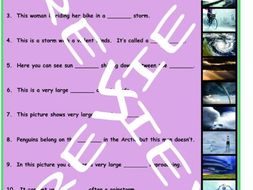 Seasons and Weather 3 Photo Worksheet Set