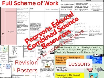 GCSE Combined Science full SoW Pearsons Edexcel (9-1)