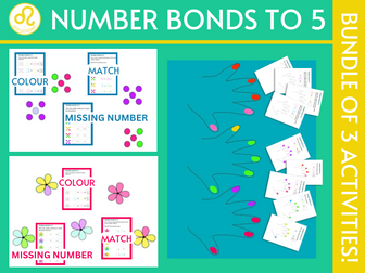 Number Bonds to 5 Activities Bundle