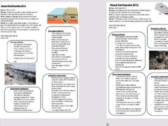 AQA GCSE GEOGRAPHY Paper 1 Natural Hazards Case study booklet