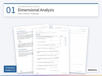 Dimensional Analysis Worksheets and Notes