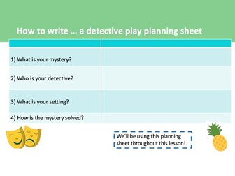 Creative writing -  a detective play