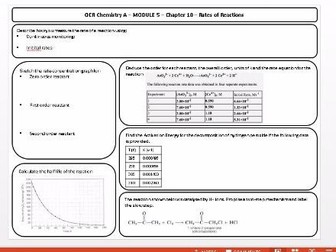 OCR A-Level Chemistry: Module 5 Revision Sheets