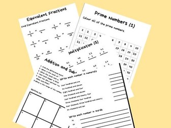 Numeracy Summer Revision Pack: Number Focus