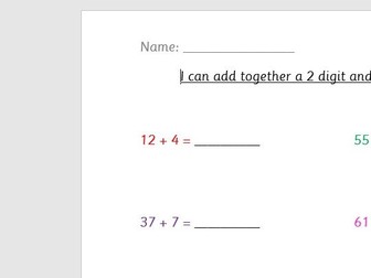Adding a 1 digit number to a 2 digit number
