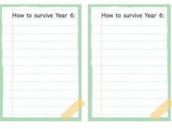 Y6 Transition - Tips to survive Y6