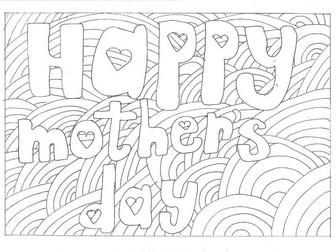 Mother's Day Colouring Page (Special Days)